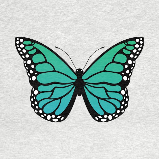 Mariposa monarca - TURQUOISE by JosanDSGN